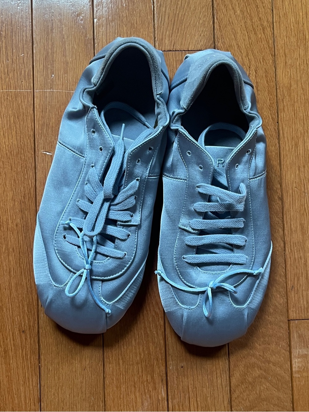 Abra Blue Satin Ballet Sneakers Dover Street Market size 38